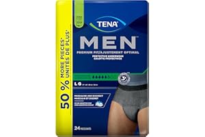 TENA Men Maximum Plus Protective Underwear, Large, 24 Count