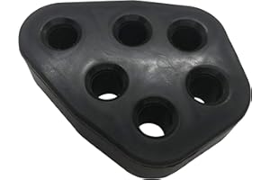 STEBER Exhaust Hanger Muffler Bushing Mount Bracket Insulator 12mm 0.47" ID 6 Holes Rubber Universal Black