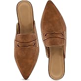 Mules for Women Slingback Flats: Comfortable Pointed Toe Backless Loafers Business Casual Shoes Dressy Slides 2026