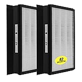 Replacement HEPA A2 Size Filter, Compatible with Filtrete Room Air Purifier Devices FAP-C02-A2, FAP-C03-A2, FAP-T03-A2, Part #1150101, 2 Pack