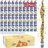 40 Pack Fly Strips Indoor Hanging Fruit Fly Trap Outdoor Sticky | Gnat Traps Fly Tape Fly Paper for Bug, Insect, Pest, Mosquito Fly Ribbon for Orchard Farm Garage Kitchen