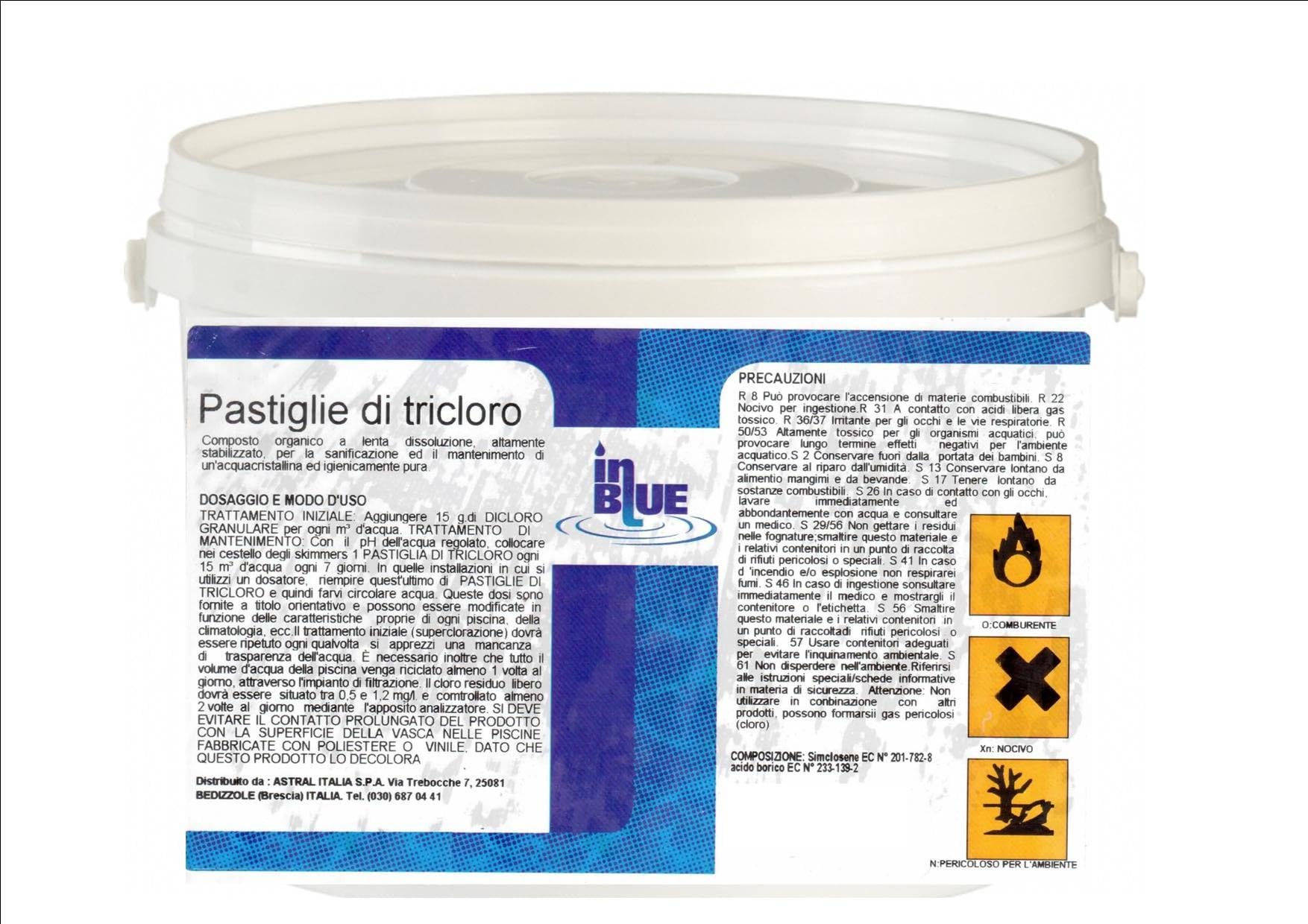 Astral – ricloro in 200 gr Line Inblue Astral Pool Tablets 50 kg