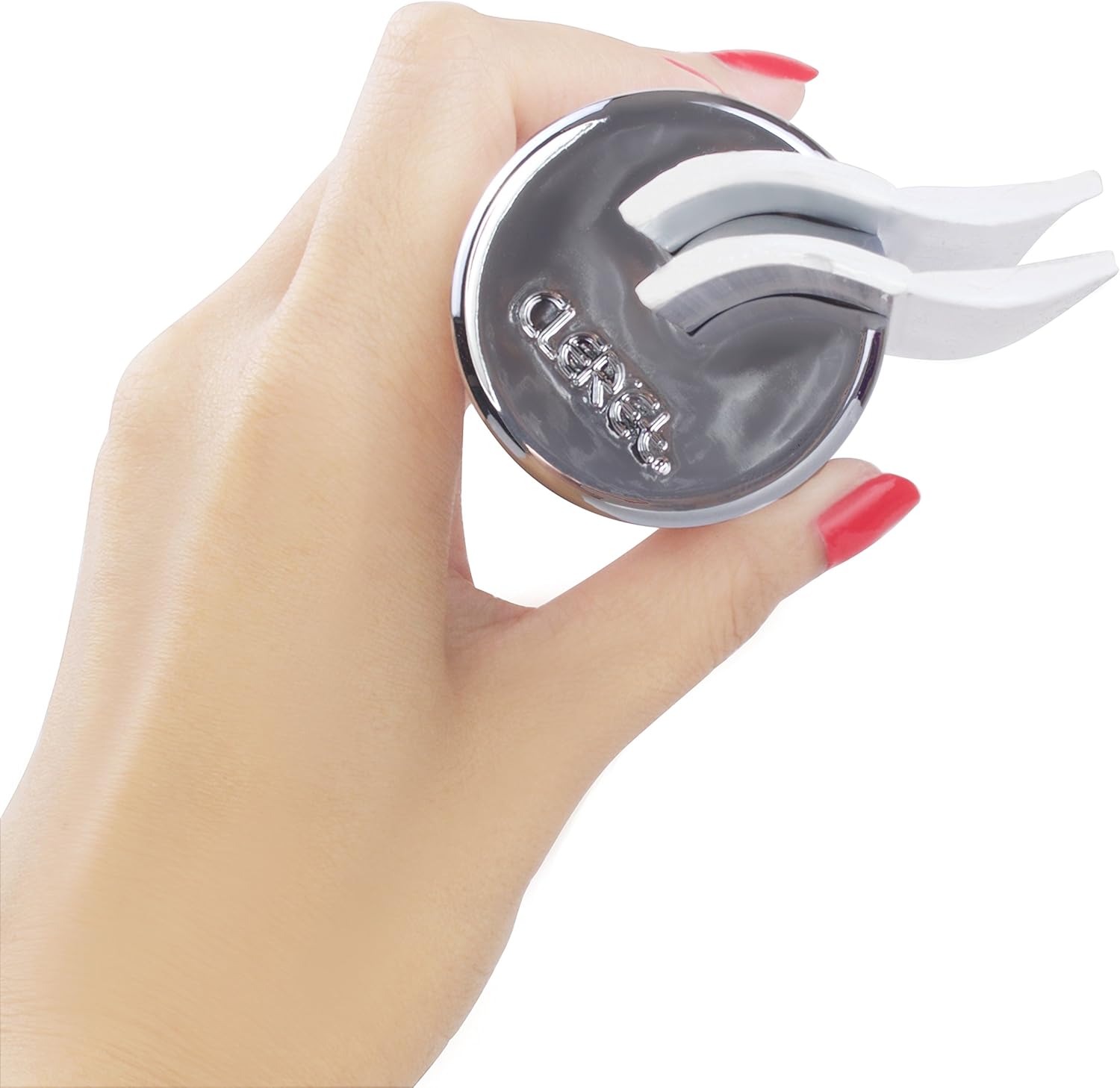 cleret Elite Bath Shower Squeegee with Chrome End Caps Dual White