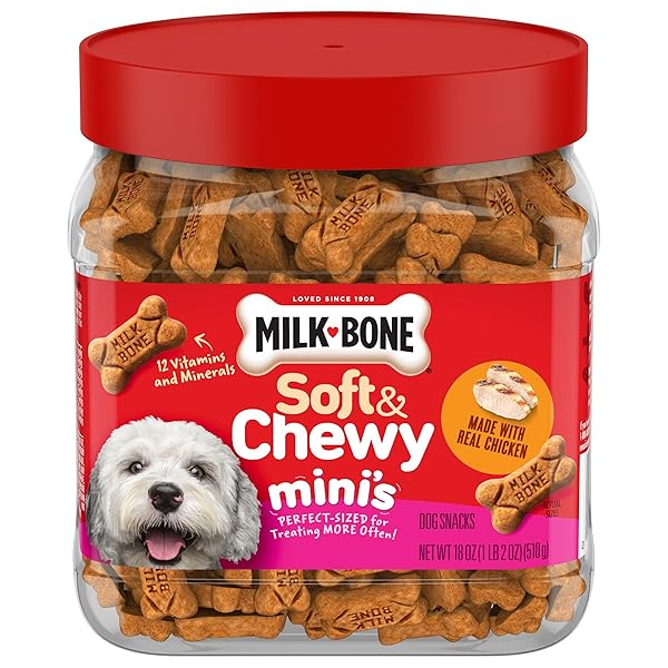 MILK-BONE SOFT & CHEWY MINI’S DOG TREATS, MADE...