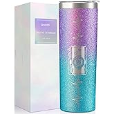 Onebttl Photography Gifts for Photographers for Women, 20oz Stainless Steel Insulated Skinny Tumbler with Straw & Lid - Glitter