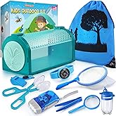YOPINSAND Bug Catcher Kit & Outdoor Explorer Kit for Kids, 10 Pcs Bug Catching Kit with Toy Cage, Backpack, Flashlight, Manifying Glass, Toy Net, Outdoor Exploration Toys Gift for Boys Girls 3-12