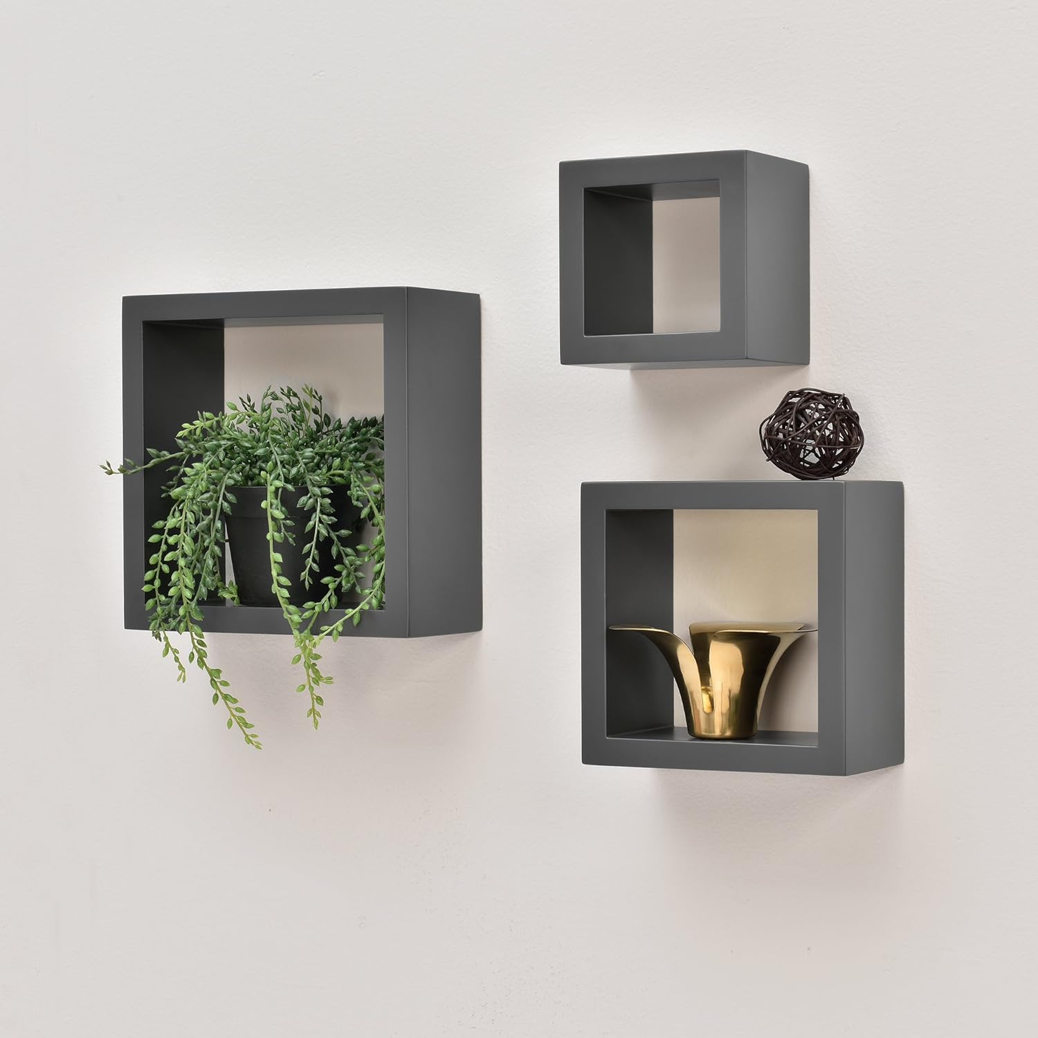 spot on dealz Cali Wall Floating Cube Box Shelf/Shelves Set of 3 Wall