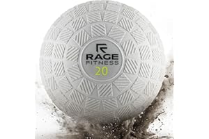 Rage Fitness Slam Ball,10, 15, 20lb Medicine Balls, Tread Texture For Firm Grip, Full Body Workout Dynamic Weighted Balls for Exercise, Smash Balls for Strength, Conditioning, Cardio and Core Workouts