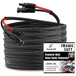 Feotech Twin Wire 50FT Solar Extension Cable