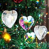 TIANHOO 2 Pcs Heart Shaped Crystal Prism Suncatchers for Home & Garden view 5