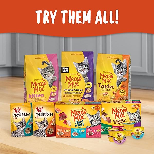 MEOW MIX TENDERS IN SAUCE WET CAT FOOD, TUNA & SHRIMP, 2.75 OUNCE CUP (PACK OF 12)