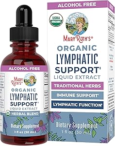 Lymphatic Support Drops by MaryRuth's | USDA Organic Lymphatic Cleanse Immune Support Supplement| Lymphatic Support with Echi
