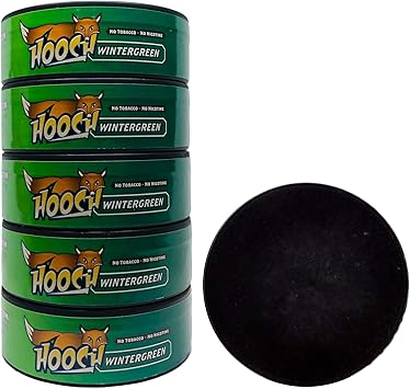 Amazon.com: Hooch Snuff - Non-Tobacco Nicotine Free Chew - Wintergreen - 5 Cans (Fine Cut ...