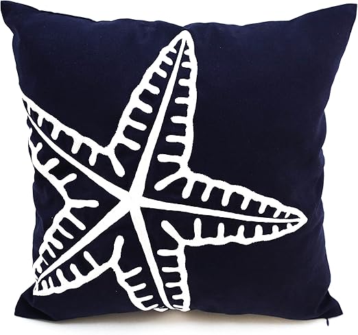 Amazon Com Kainkain Nautical Throw Pillow Cover Starfish Ocean