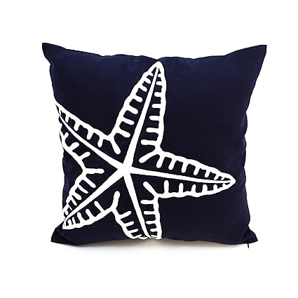 Amazon Com Kainkain Nautical Throw Pillow Cover Starfish Ocean