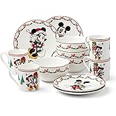 Lenox 898776 Disney Holiday 12-Piece Dessert Set, Service for 4, Christmas Dishes, Dinnerware, Plates