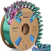 Silk Tricolor PLA Filament 1.75mm, 3D Printer 3-in-1 Multicolor PLA Filament, Dimensional Accuracy +/-0.02mm 1KG Spool (2.2 lbs), Shiny Silk Texture, Triple Color Silk PLA Filament (Red Blue Green)