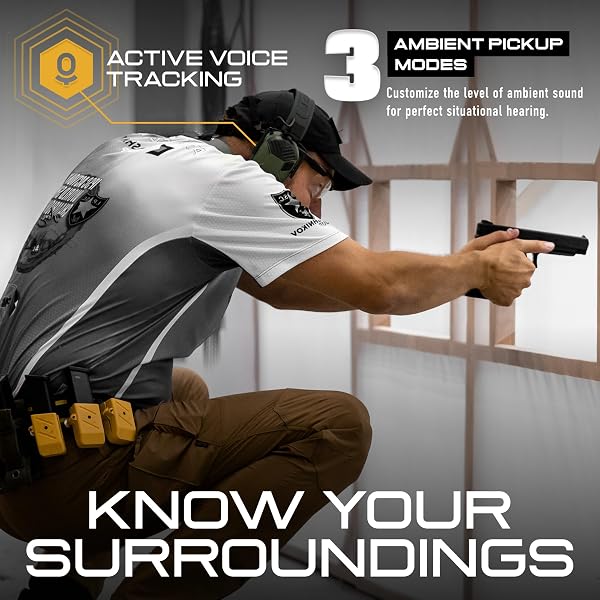 M300A EAR PROTECTION FOR GUN RANGE – SHOOTING EAR MUFFS WITH ERGONOMIC GEL CUSHIONS, IPX5 WATERPROOF GEAR – NOISE BLOCKING & HEARING PROTECTION FOR HUNTING, BROWN