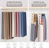 MORALVE Trousers Hangers Space Saving Beechwood 360° Swivel (1 Pack) view 4