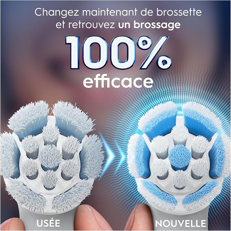 Brossettes de Rechange Gentle Care, lot de 4, Blanches