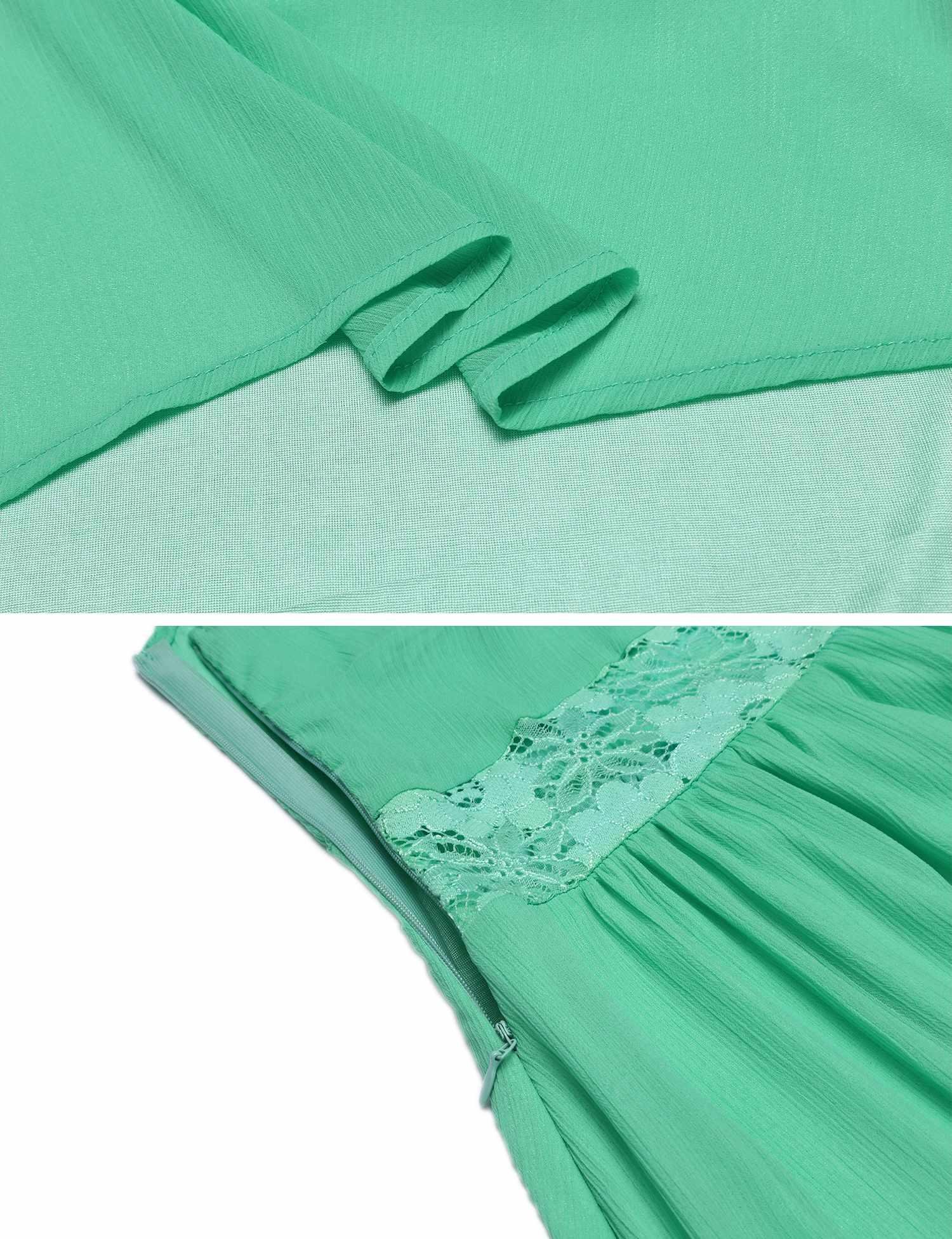 Hufcor Women Sleeveless Lace Patchwork Casual Mini Dress