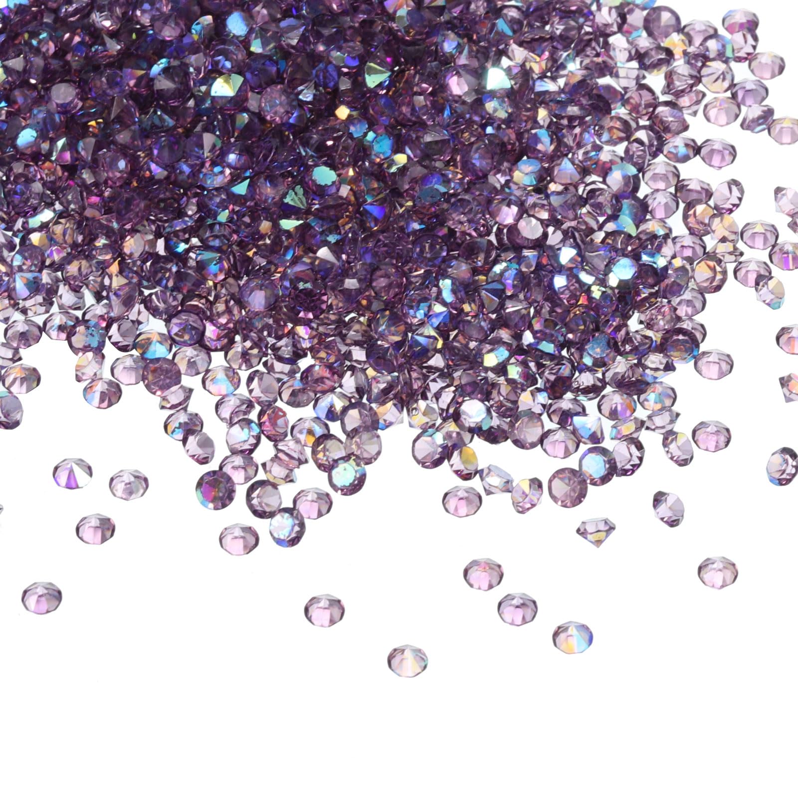 PATIKIL 14000Pcs Wedding Table Scatter Confetti Crystals 3mm Acrylic Diamonds Vase Fillers Gems for Table Centerpiece Decorations Bridal Shower Party, Dark Purple AB