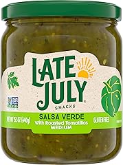 Late July Snacks Salsa Verde with Roasted Tomatillos, Medium, 15.5 oz Jar