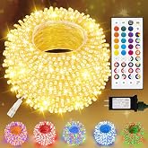 LitHome Color Changing Christmas String Lights Connectable, 66Ft 200 LED | 35 Colors Halloween String Lights Outdoor with Remote,Twinkle Light Plug In for Indoor Bedroom Party Xmas Tree Decor