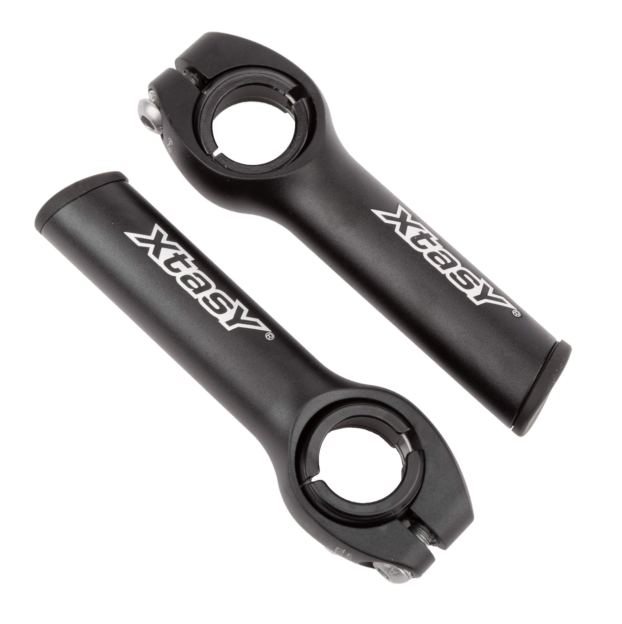 XtasY Unisex - Adult Bar Ends EVO Super Light, Black, 90 mm 22.2, Size S