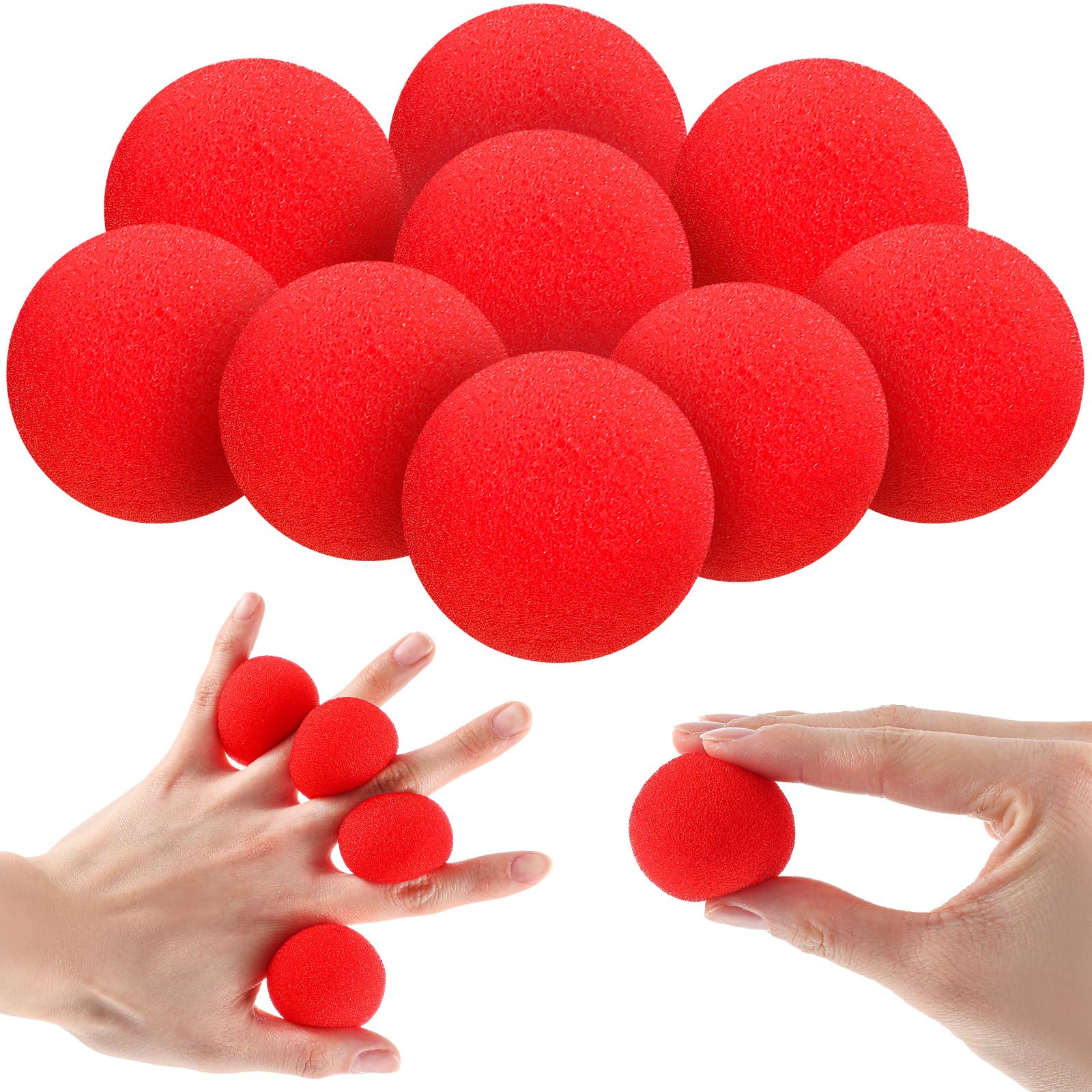 Photo 1 of Skylety 20 Pieces Red Sponge Balls Soft Magic Sponge Balls Combo Close-Up Magic Street Classical Comedy Trick Props with Instructions(1.4 Inch)
