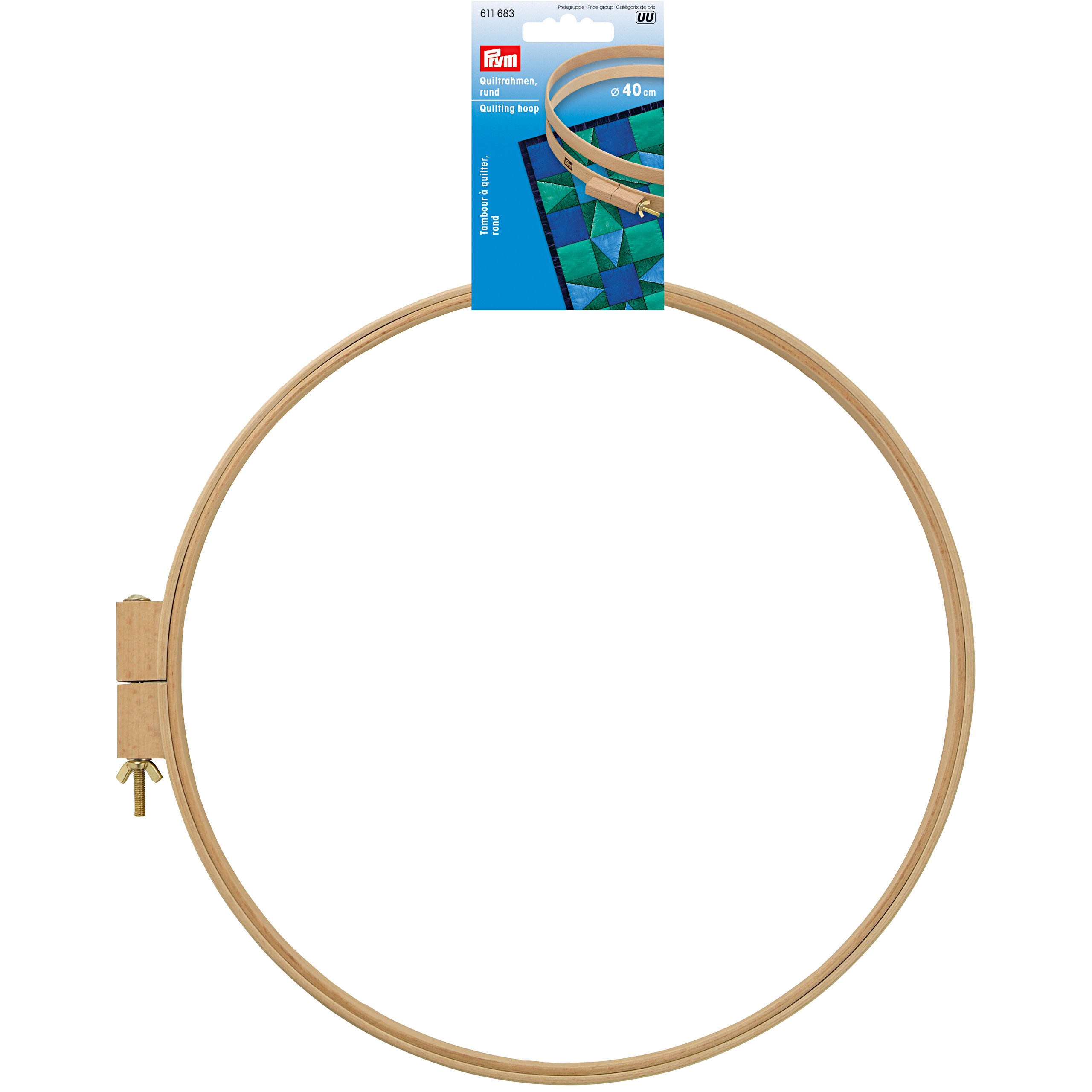 Prym Quilting Hoop with Screw, Beige