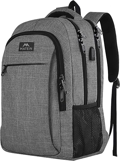 MATEIN Travel Laptop Backpack 15.6 Inch USB Charge Anti Theft Water Resistant