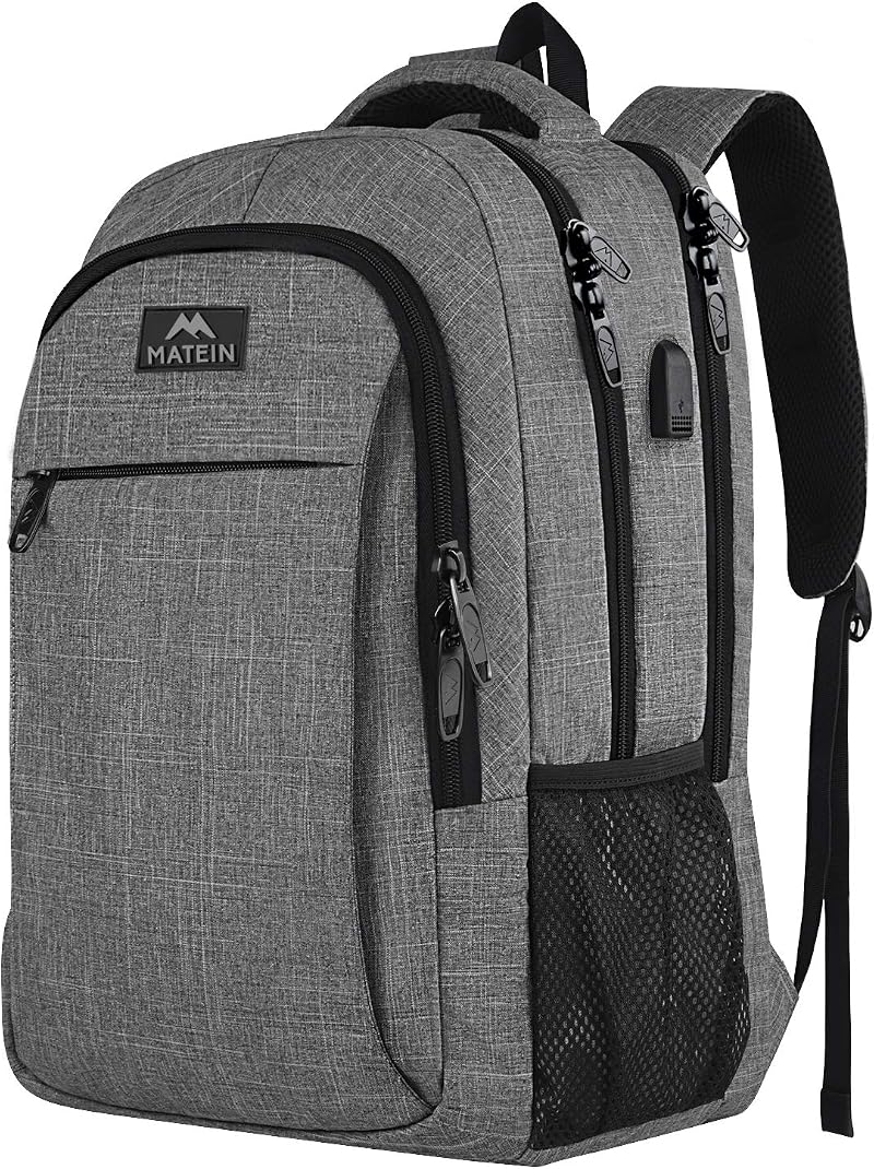 MATEIN Travel Laptop Backpack 15.6 Inch USB Charge Anti Theft Water Resistant
