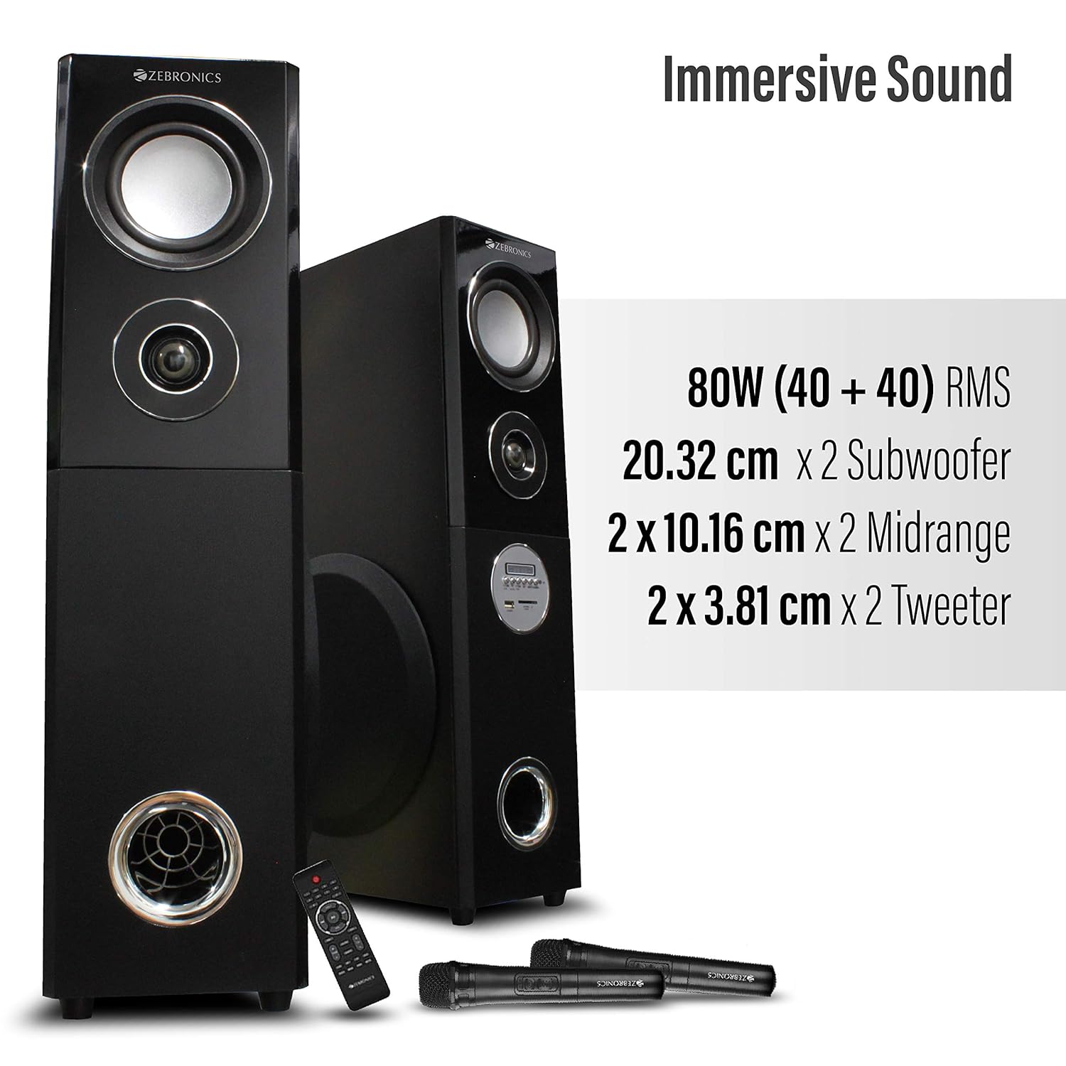 zebronics tower speakers 8500