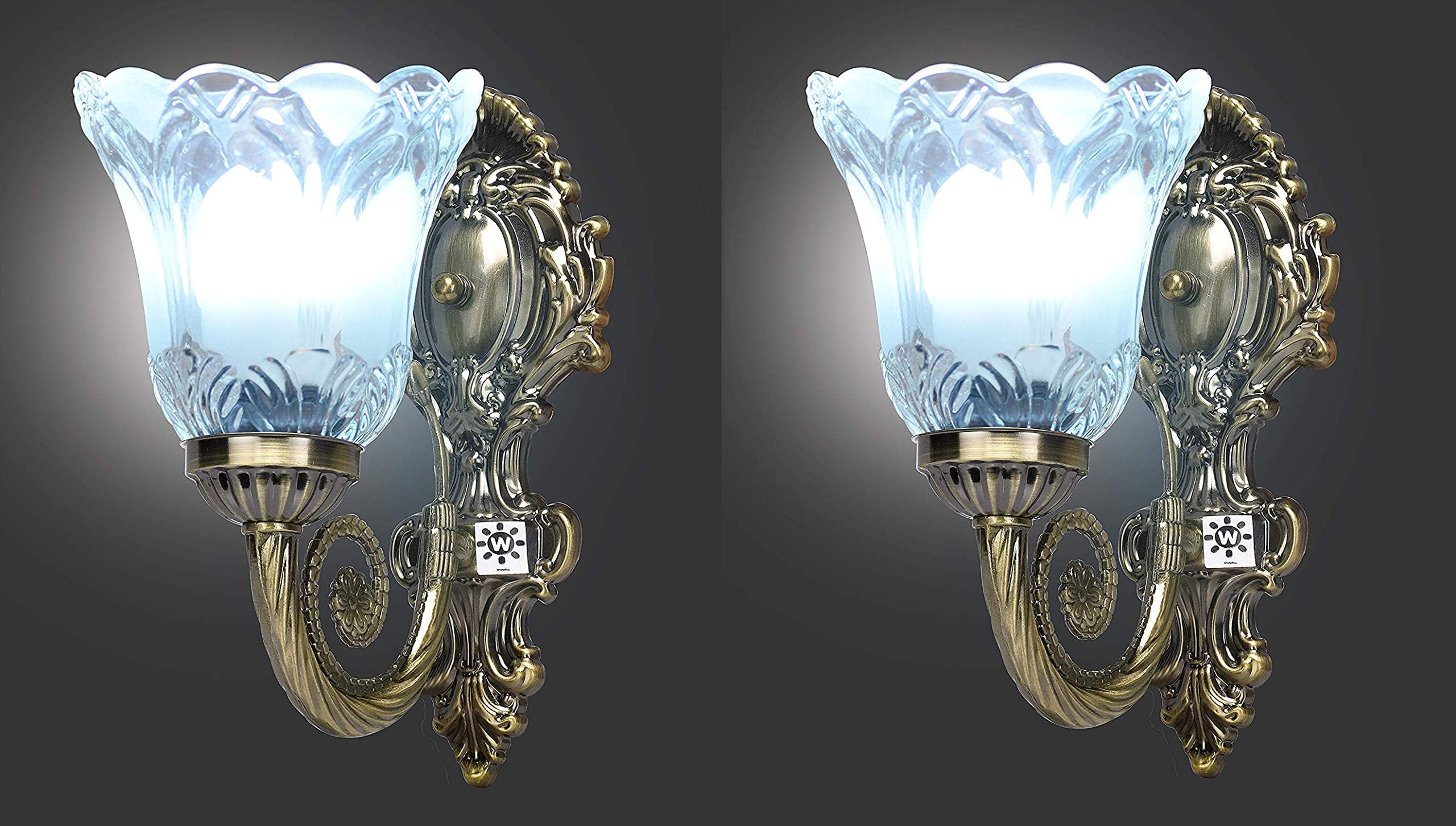 Areezo Golden Antique Wall Light (Set of 2)
