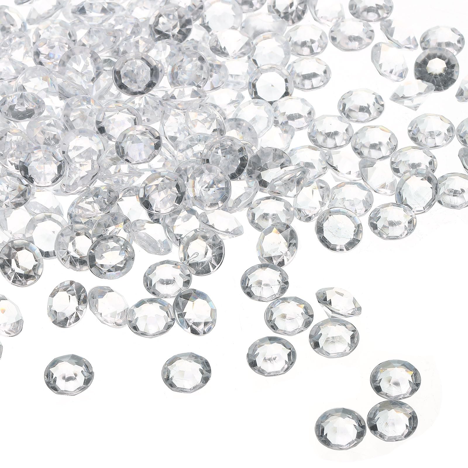 PATIKIL 1000 Pieces Acrylic Diamonds Vase Fillers Plastic 10mm Fake Crystals Gems Wedding Table Scattering Diamond for Wedding Decor Bridal Shower Party Photography Props, Transparent
