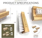 Newman and Cole Wooden Nail Brush Set 3 Double-Sided Scrubbing Firm Bristles view 3