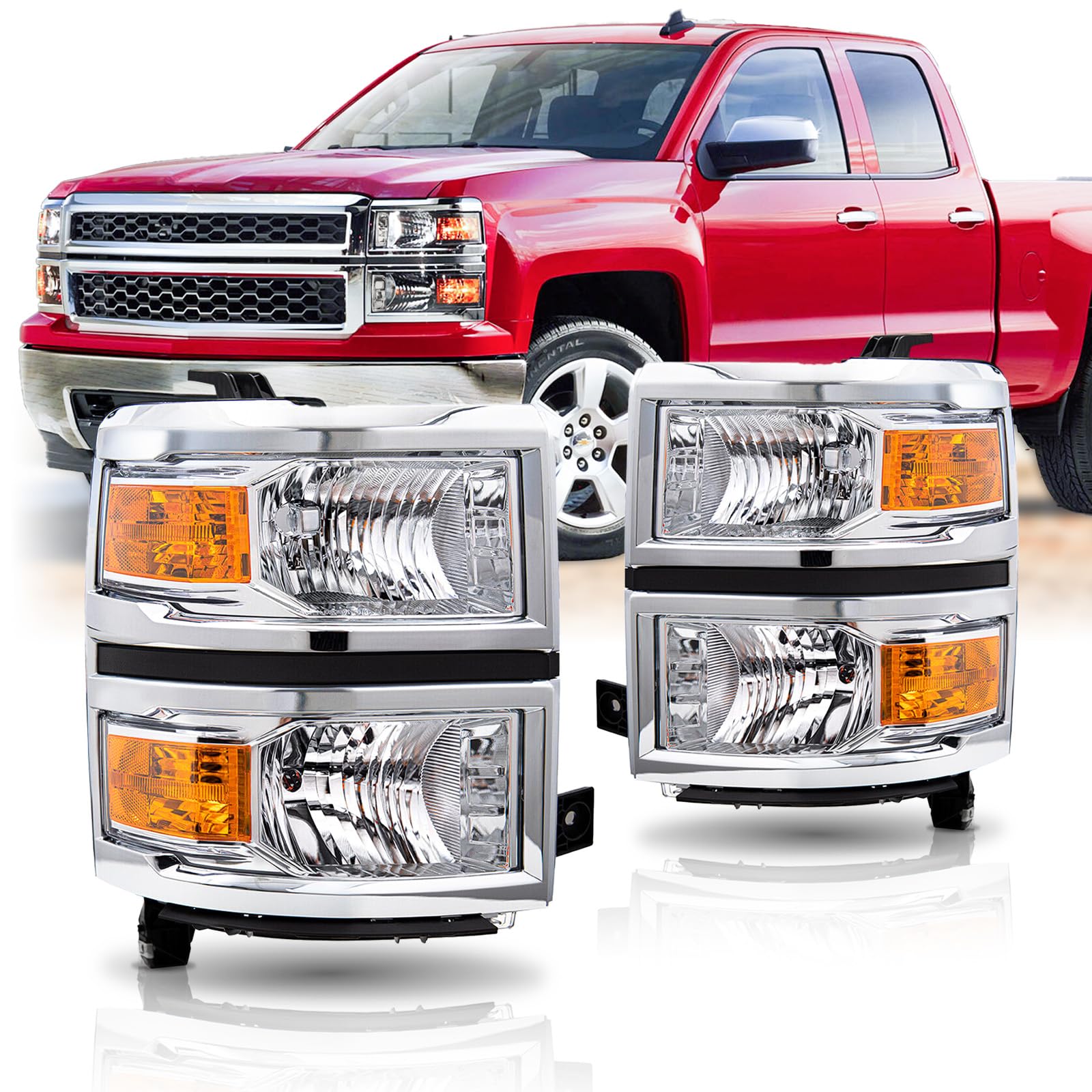 Headlights For 2014 Chevy Silverado 1500