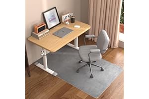Placoot Desk Chair Mat for Hardwood Floor Corduroy Surface 1/6" Thick 55"x35" Office Chair Mat for Rolling Chairs-100% Large Anti-Slip Backing Under Desk Low-Pile Office Rug Floor Mat