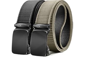 BULLIANT Men Belt-Reversible Ratchet Belt Stretchable for Gift Men Work Casual Golf 1 3/8"-Cut For Fit -2 In 1Belt