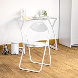 Harbour Housewares White Padded Folding Chair 114kg Capacity view 4