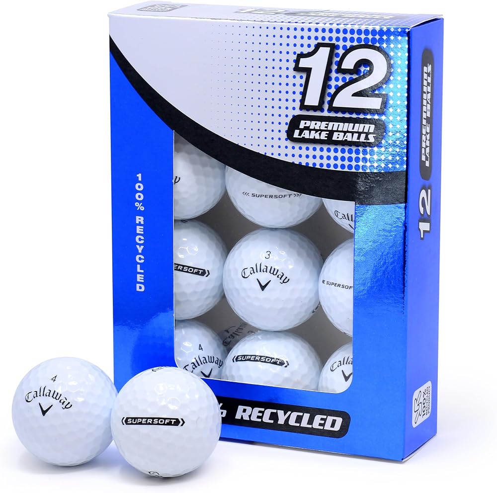 Second Chance Recycled Lake Golf Balls 12 Pack Callaway Supersoft Grade A