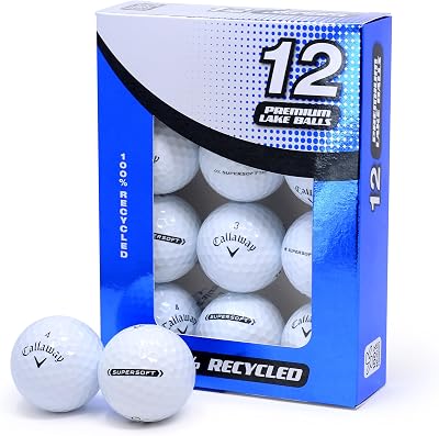 Second Chance Recycled Lake Golf Balls 12 Pack Callaway Supersoft Grade A