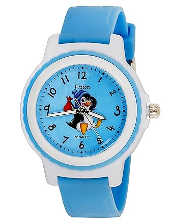 Vizion Analog Blue Dial (JUNIOR-The Penguin of Madagascar) Cartoon Character Watch for Kids-V-8829-3-1