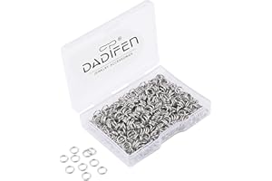 DADIFEN 600pcs 304 Stainless-Steel Jump Rings for Jewelry Making Supplies Silver Open Jump Rings 21Gauge 6mm Boxed Jewelry Findings Jump Rings for DIY Bracelet Earrings Necklace Connectors O Ring