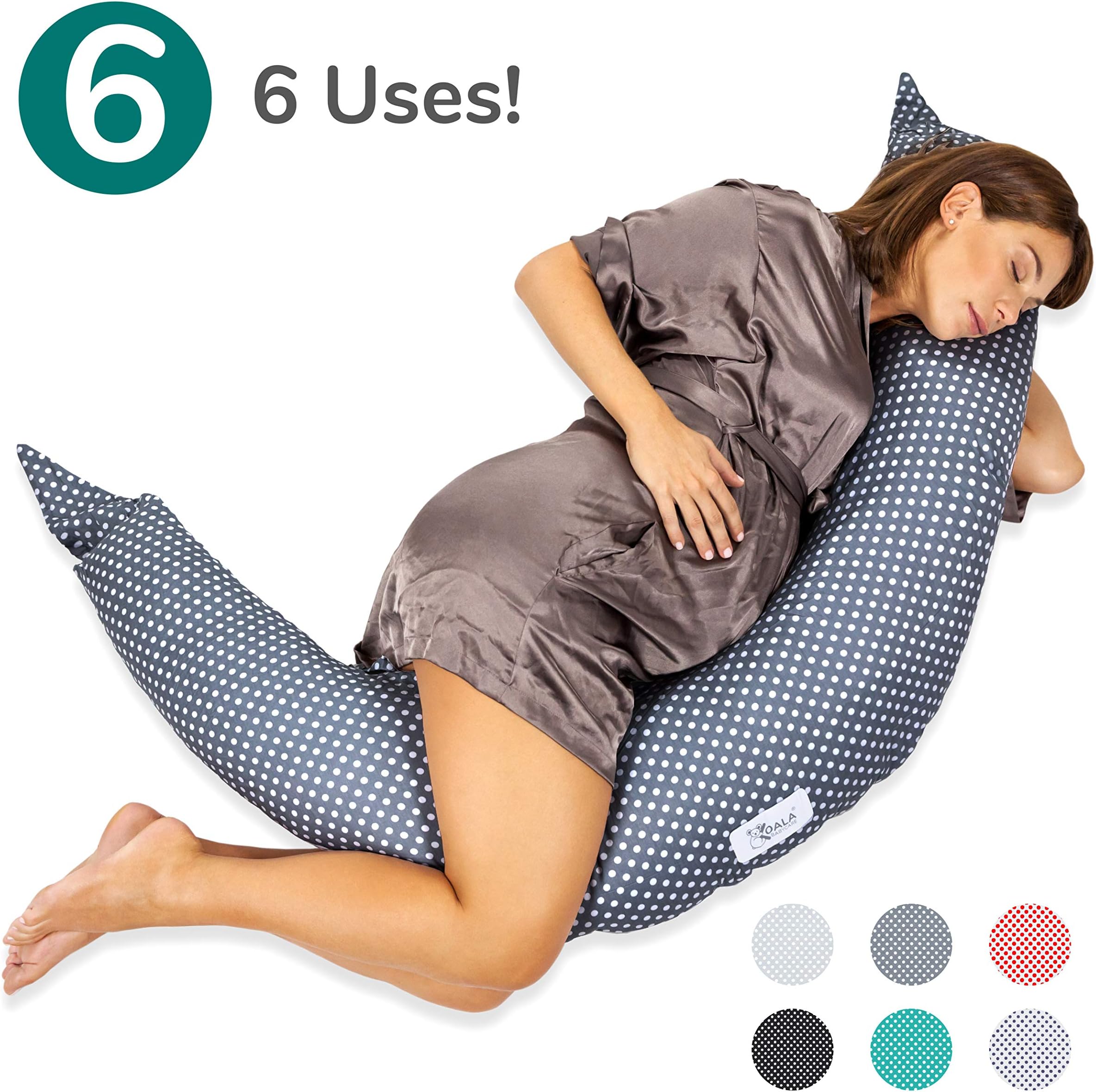 KOALA BABYCAREPregnancy Pillow for Sleeping XXL - Maternity Breastfeeding Pillow Multifunctional - Full Body Pillow 100% Cotton