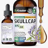 BIO KRAUTER Skullcap Herb Tincture - Scutellaria Lateriflora Liquid Extract - Alcohol and Sugar Free - Vegan Drops 2 Fl.Oz.