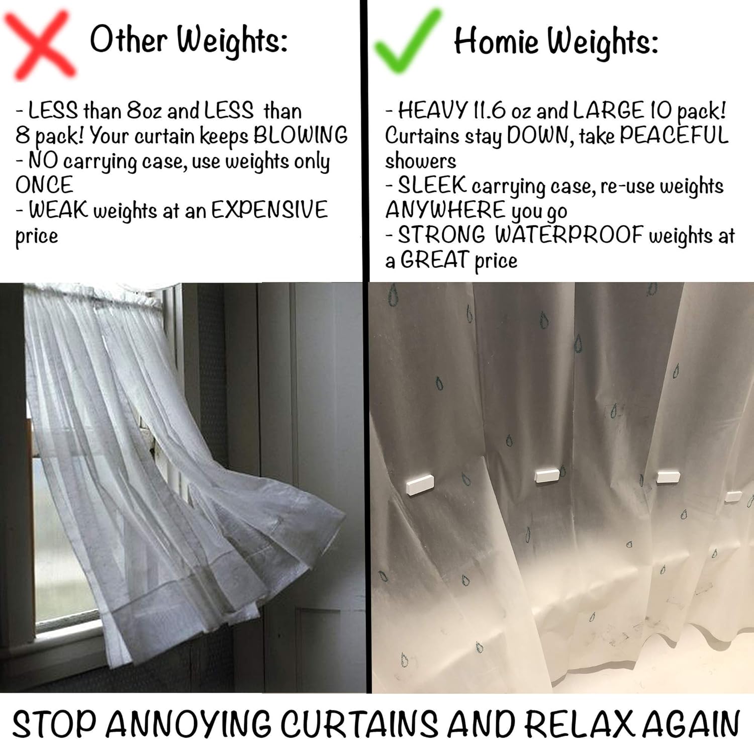 Amazon Com Magnetic Shower Curtain Weights 10 Pack Of Waterproof