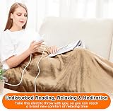 Mia&Coco Electric Heated Blanket Throw 180x130cm Flannel Sherpa 10 Heat 9h view 7