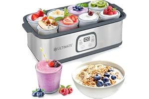 Ultimate Probiotic Yogurt Maker with Adjustable Temperature & Time Control - Make Trillions of Live Probiotics & Get Better G